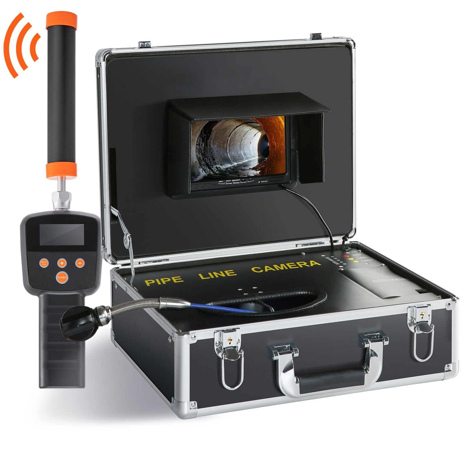 Uimoso 30m/100ft 7" Sewer Camera Pipe Inspection Camera 1000TVL 512Hz Locator