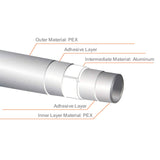 PEX-AL-PEX Tube Aluminum-Plastic Composite Pipe 656ft Oxygen Barrier Tube
