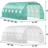 VEVOR Walk-in Greenhouse Galvanized Frame &amp; Waterproof Cover Green/White