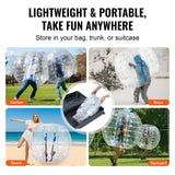 VEVOR Inflatable Bumper Balls 2-Pack 4FT/1.2M Sumo Zorb Balls for Teens