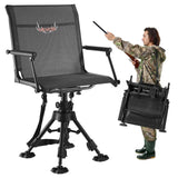 VEVOR Hunting Chair 360° Swivel Silent Folding Blind Chair Adjustable Legs