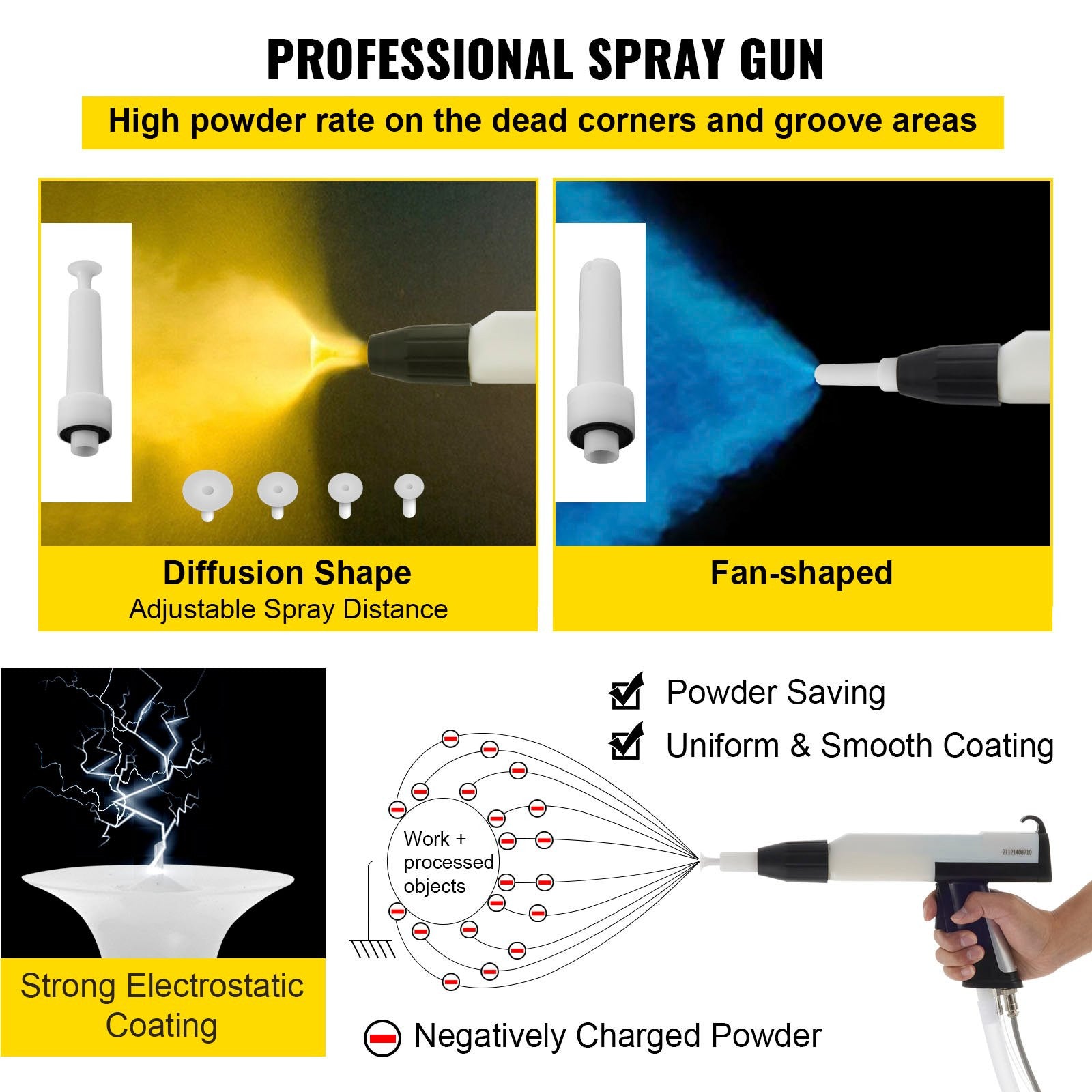 Powder Coating System Machine 45L Pro Electrostatic Sprayer for Perfect Finishes
