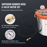 VEVOR 5 Gallon Vacuum Chamber and 3.5CFM Single Stage Pump Degassing Chamber Kit