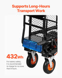 Electric Utility Cart 660lbs Capacity Power Wagon 36V 432W Wheelbarrow
