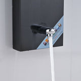 LED Shower Panel Tower Massage System Rain&Waterfall Jets Faucet Stainless Steel