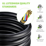 50 Amp 25FT Generator Power Cord and Waterproof Power Inlet Box 14-50P to CS6364