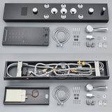 LED Shower Panel Tower Massage System Rain&Waterfall Jets Faucet Stainless Steel