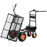 Electric Utility Cart 660lbs Capacity Power Wagon 36V 432W Wheelbarrow