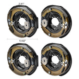 Uimoso Electric Trailer Brake 12" x 2" Self-Adjusting Assembly 2 Pairs 7000 lbs
