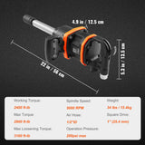 Uimoso1 Inch Air Impact Wrench Impact Gun Up to 3160ft-lbs Reverse Torque Output