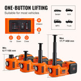 VEVOR 5 Ton 12V Electric Car Floor Jack Hydraulic w/Built-in Tire Inflator Pump