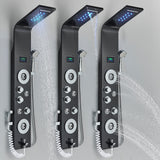 LED Shower Panel Tower Massage System Rain&Waterfall Jets Faucet Stainless Steel