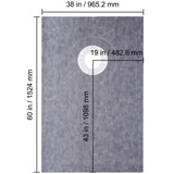 VEVOR Waterproofing Shower Kit Shower Kit Tray 38''x60'' with Offset Drain PVC