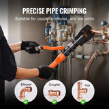 Copper Tube Fittings Crimping Tool with 1/2" 3/4" 1" Jaws Pipe Cutter