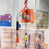 VEVOR 3-in-1 Electric Hoist Winch Portable Crane 1100lbs 25ft w/ Remote Control