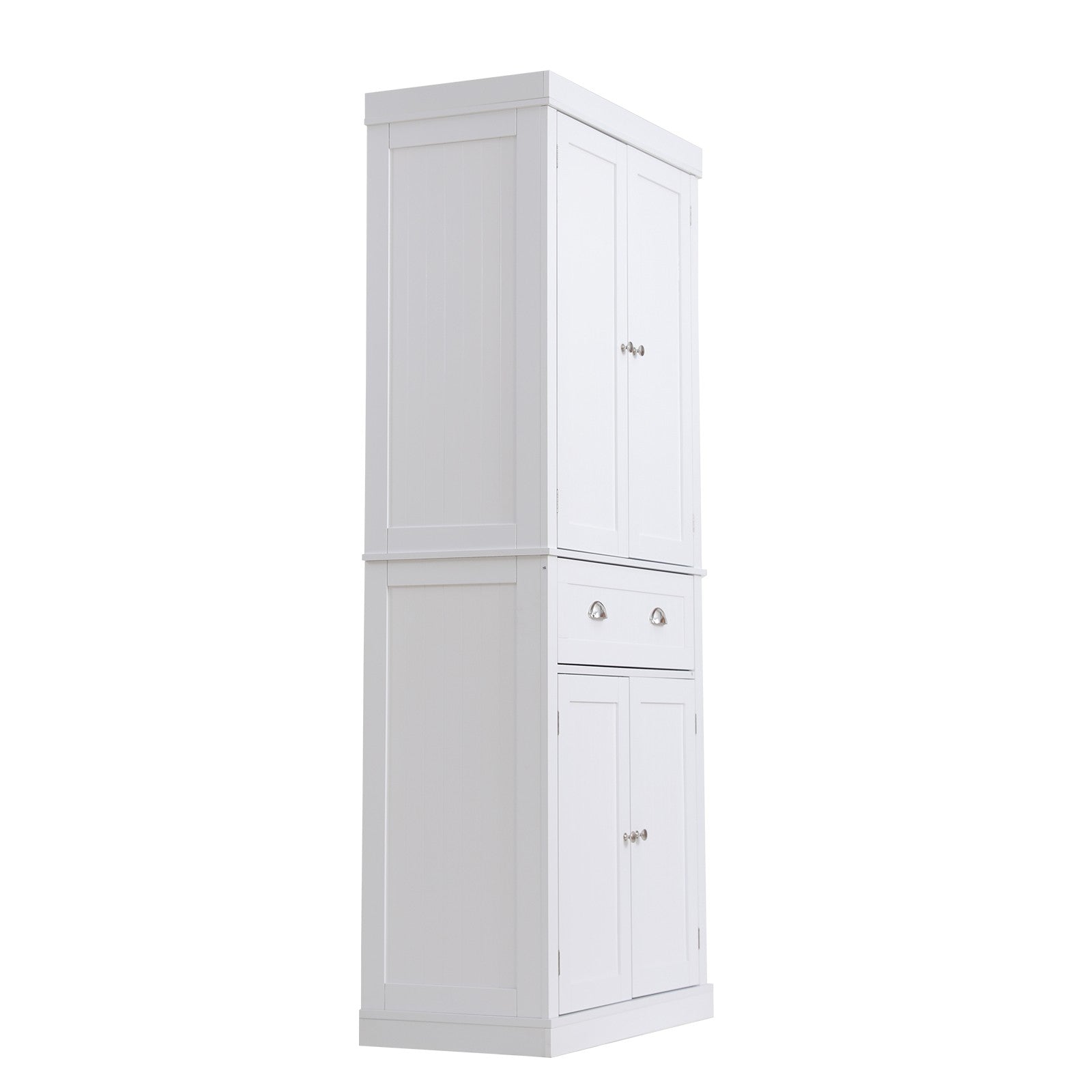 VEVOR 72" Kitchen Pantry Storage Tall Cabinet 4 Doors 3 Adjustable Shelves