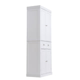 VEVOR 72" Kitchen Pantry Storage Tall Cabinet 4 Doors 3 Adjustable Shelves