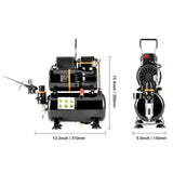 Uimoso Airbrush Kit Dual Fan Air Tank Compressor System Kit with 3.5L Air Tank