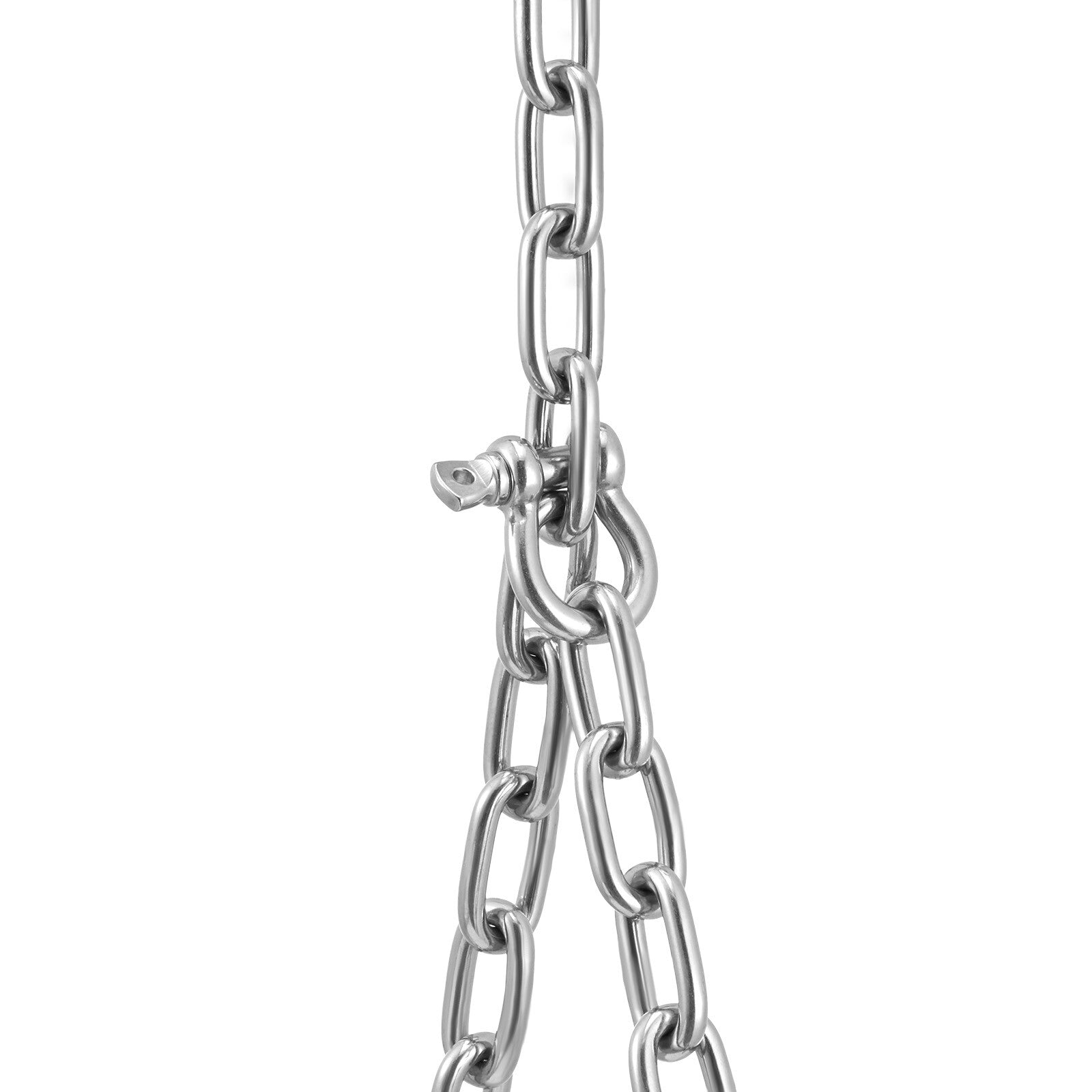 VEVOR 20 ft Anchor Boat Chain 5/16" 316 Stainless Steel with Two Shackles