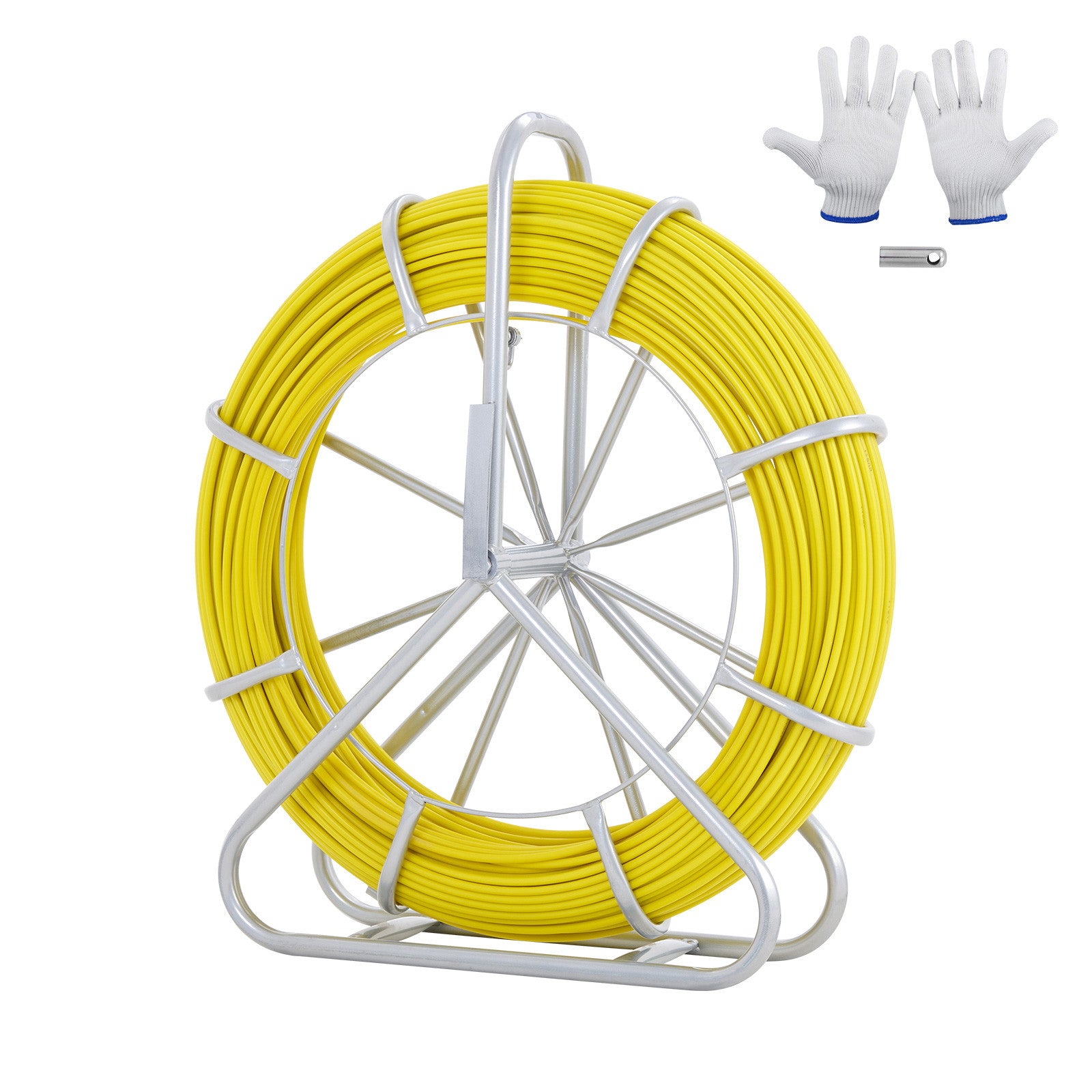 Fish Tape Puller Fiberglass 425 ft 1/4 inch Wire Cable Running Duct Rodder