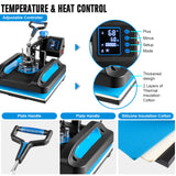 8IN1 Heat Press Machine 15"x15" Transfer Sublimation T-Shirt Mug Plate Hat