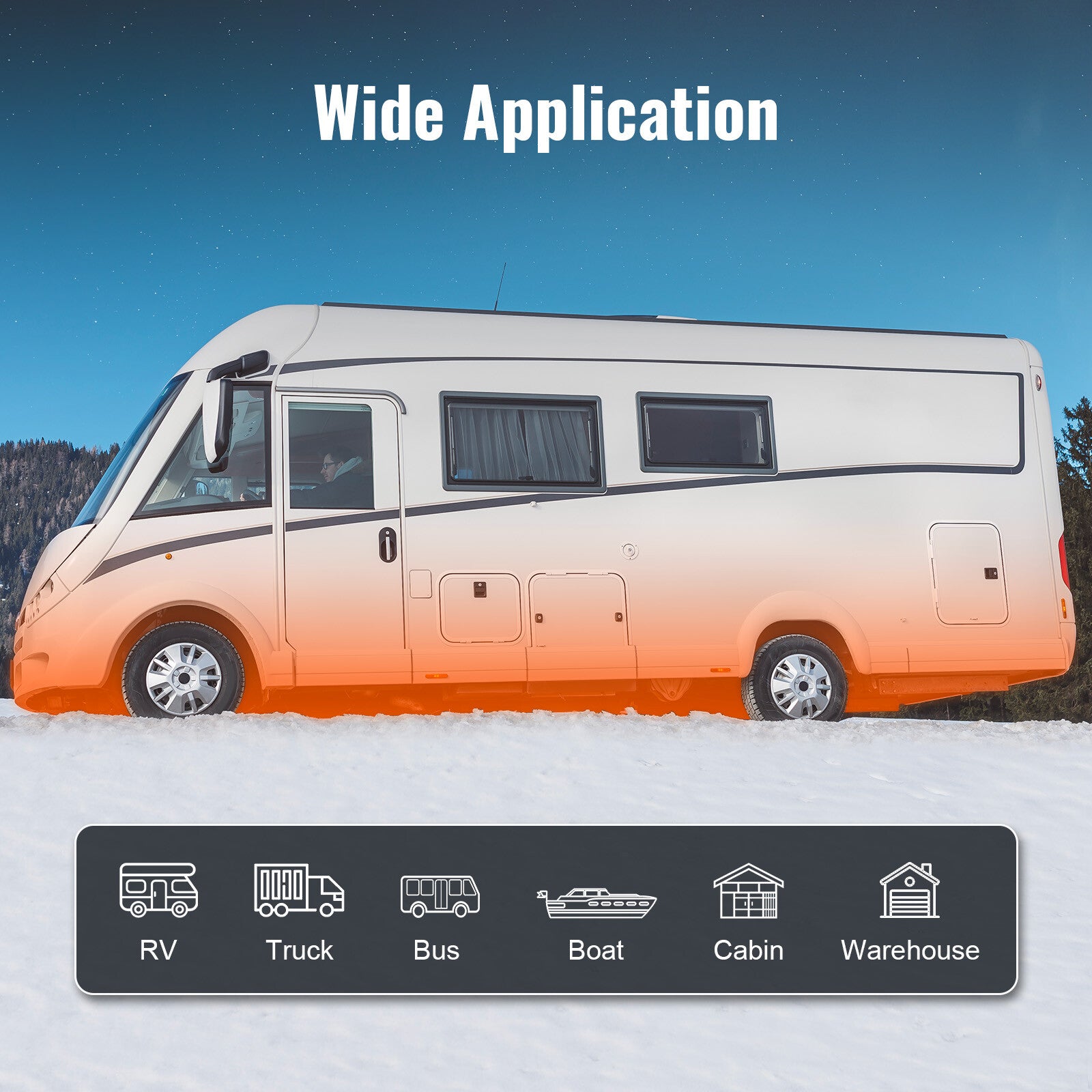 VEVOR Diesel Air Heater 12V 2KW Bluetooth App LCD Display for Car Bus RV Camper