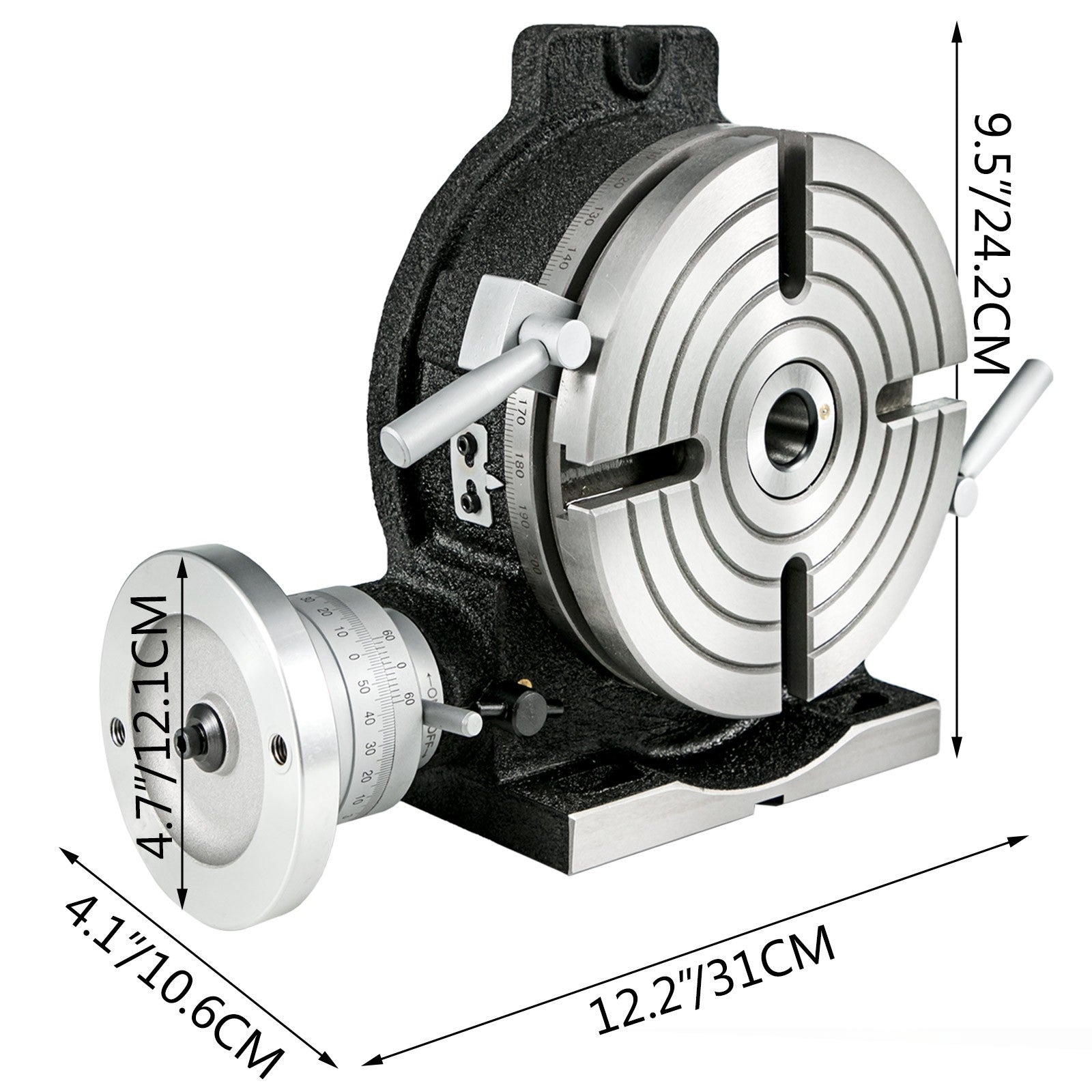 VEVOR HV8 Rotary Table - Horizontal/Vertical, 3MT for Milling & Drilling