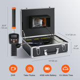 Uimoso 30m/100ft 7" Sewer Camera Pipe Inspection Camera 1000TVL 512Hz Locator