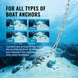 VEVOR 20 ft Anchor Boat Chain 5/16" 316 Stainless Steel with Two Shackles