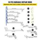 VEVOR 89Pcs Paintless Dent Removal Puller Stainless Steel Tool Dent Repair Rods