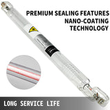 VEVOR CO2 laser tube 40W/50W/60W/80W/100W/130W suitable for CO2 laser engraving