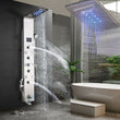 LED Shower Panel Tower Massage System Rain&Waterfall Jets Faucet Stainless Steel