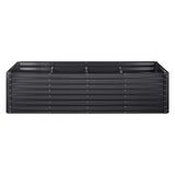 Galvanized Raised Garden Bed Planter Box 94.5x47.2x23.6" Flower Vegetable