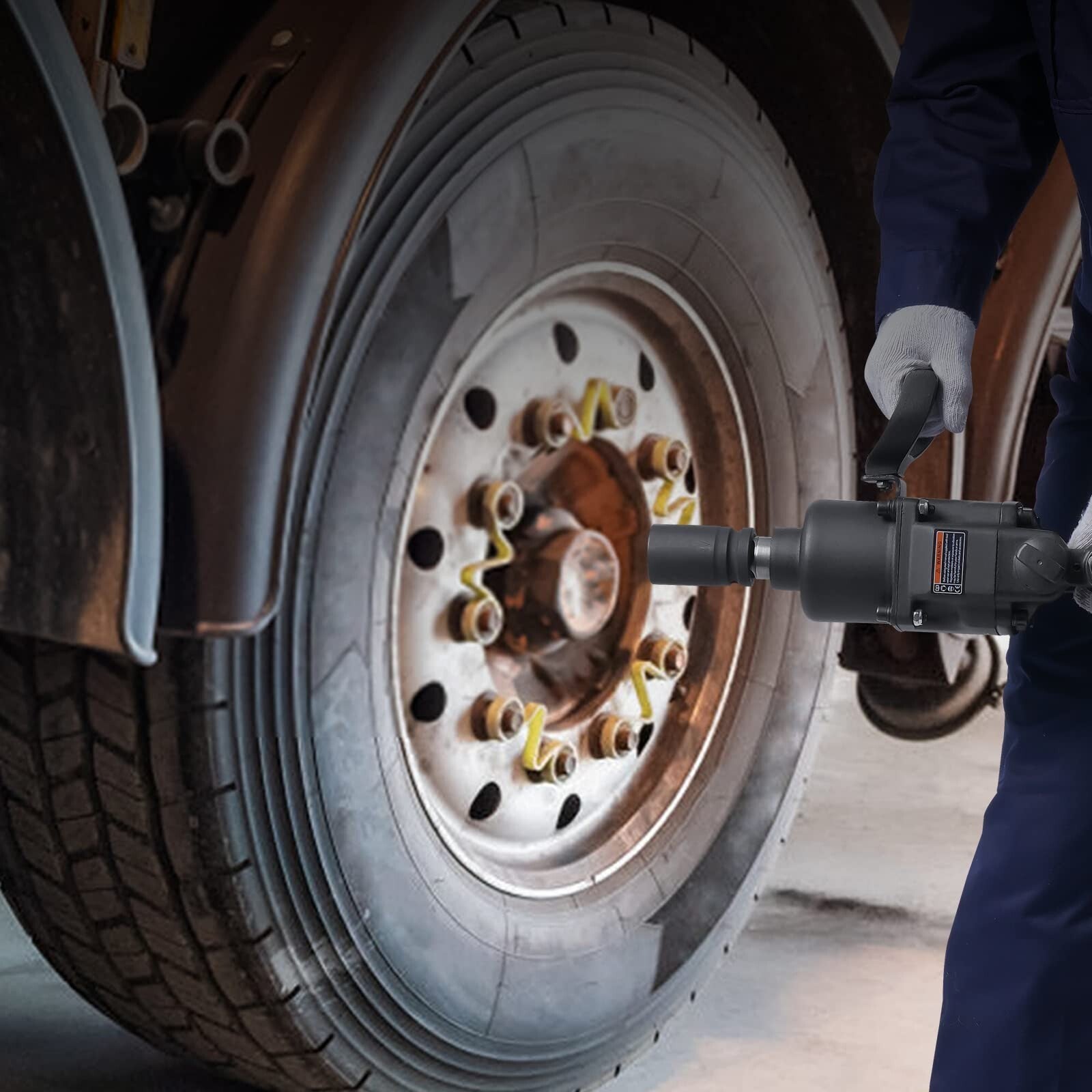 VEVOR 1 Inch Air Impact Wrench, Up to 2730 ft-lbs Reverse Torque Output 1" Pneum