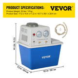 Circulating Water Vacuum Pump Air 60L/min Stainless 180W Lab Equipment