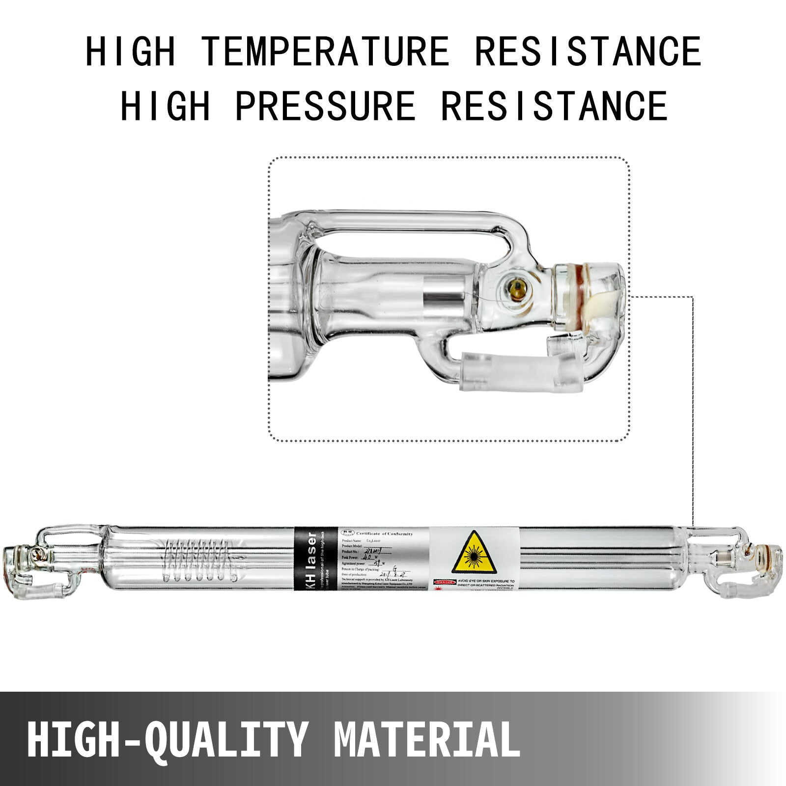 VEVOR CO2 laser tube 40W/50W/60W/80W/100W/130W suitable for CO2 laser engraving