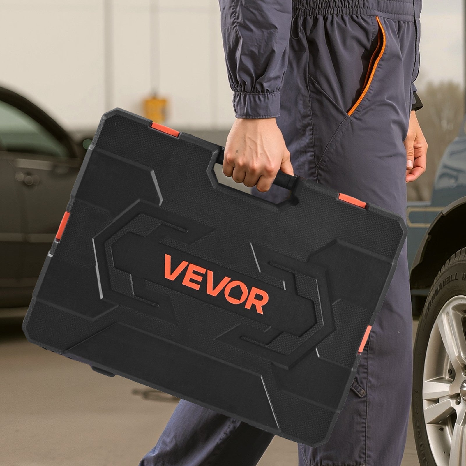 VEVOR Socket Set Socket Tool Set 225 Pieces 3/8 & 1/4 & 1/2 in Drive Auto Repair