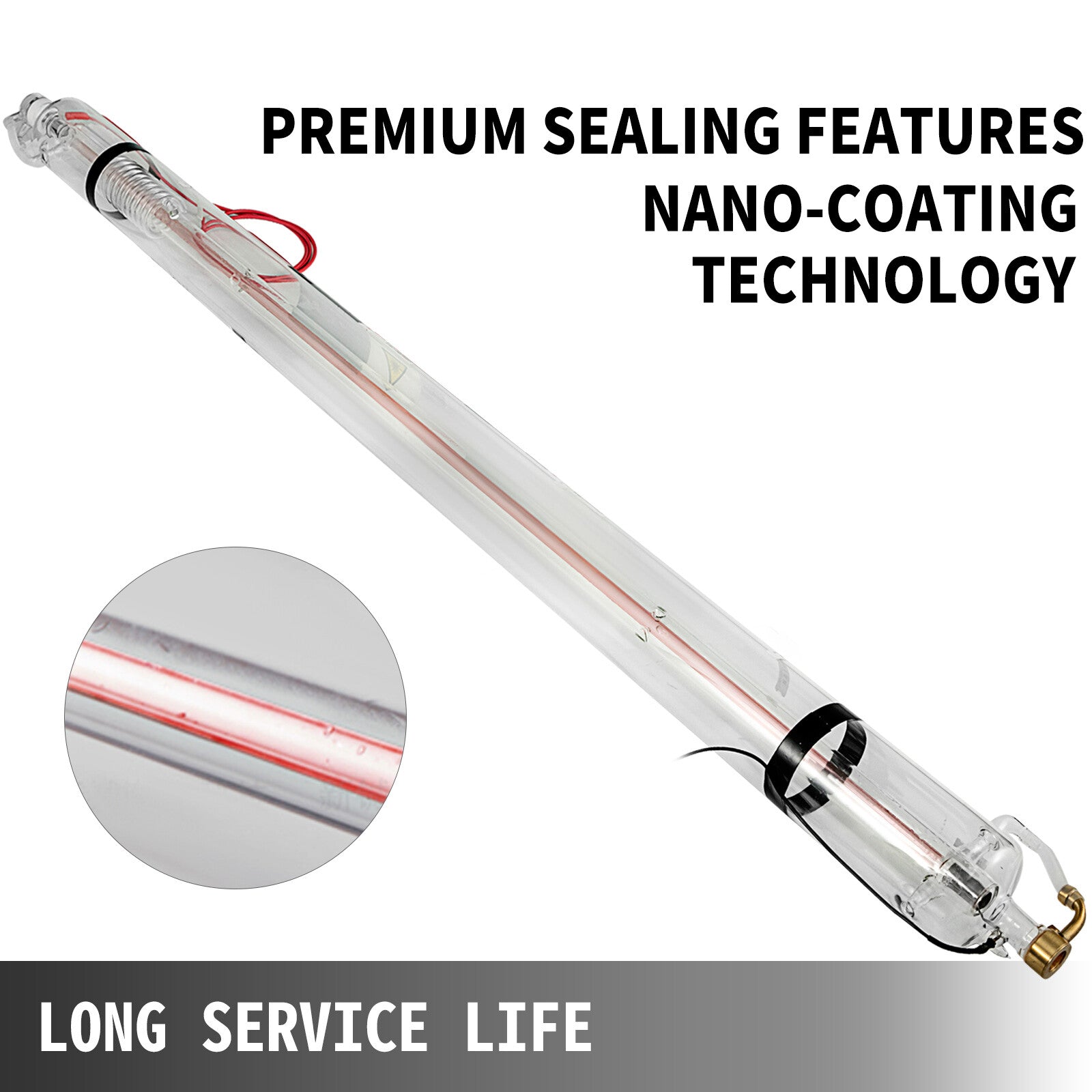 VEVOR CO2 laser tube 40W/50W/60W/80W/100W/130W suitable for CO2 laser engraving