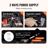 VEVOR 5 Ton 12V Electric Car Floor Jack Hydraulic w/Built-in Tire Inflator Pump