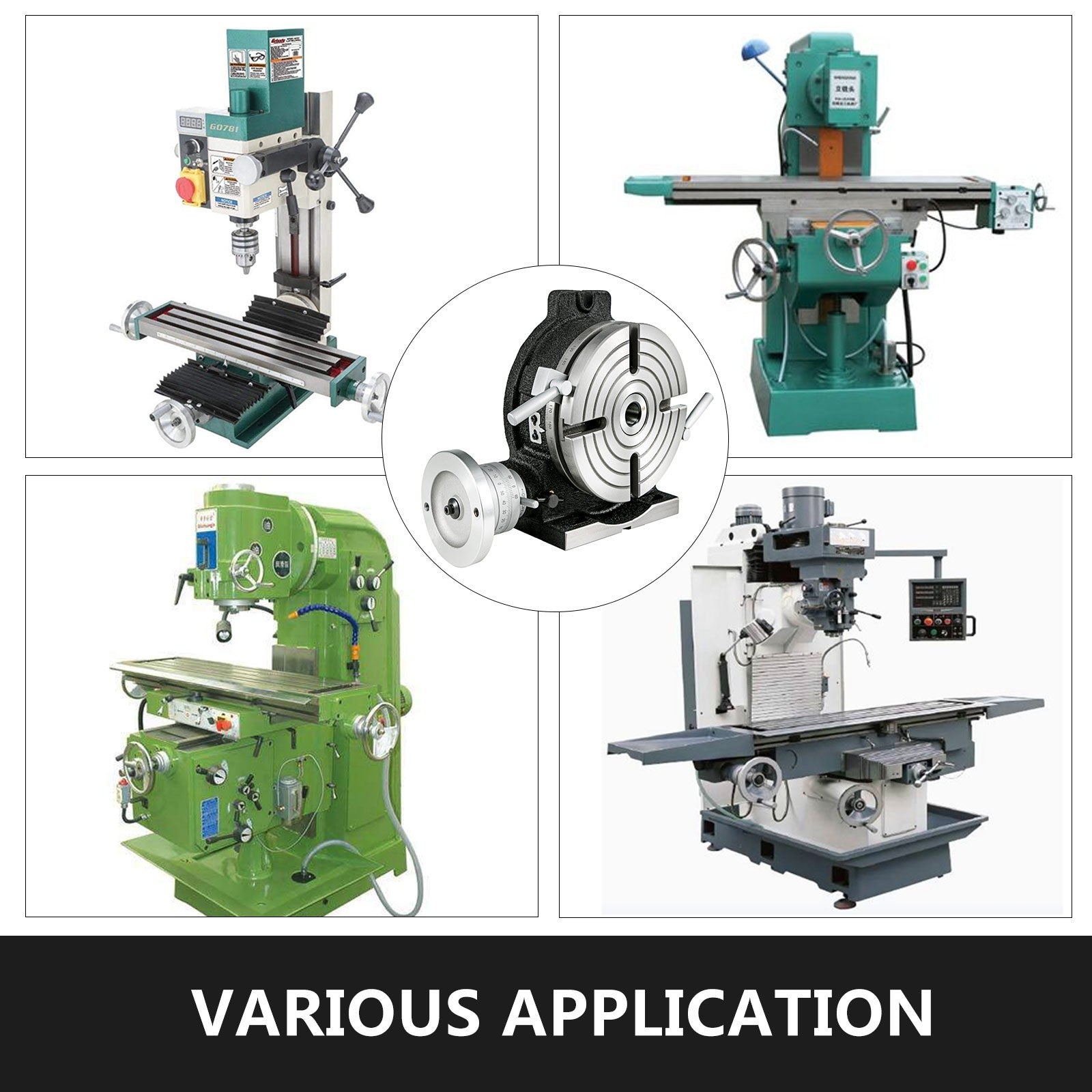 VEVOR HV8 Rotary Table - Horizontal/Vertical, 3MT for Milling & Drilling