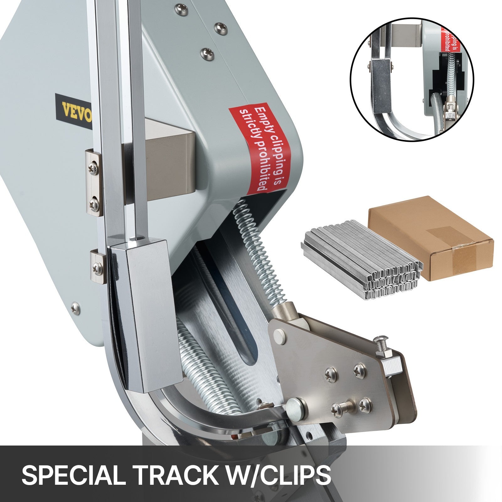 Manual U-shape Sausage Clipper Clipping Machine with 1 Box of Clips(5000pcs)