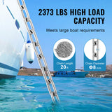 VEVOR 20 ft Anchor Boat Chain 5/16" 316 Stainless Steel with Two Shackles