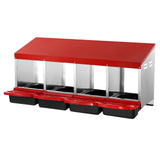 VEVOR 4-Compartment Chicken Nest Box Metal Box with Inclined Nesting Boxes