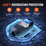 VEVOR Diesel Air Heater 12V 8KW Bluetooth App LCD Display for Car Bus RV Indoors