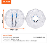 VEVOR Inflatable Bumper Balls 2-Pack 4FT/1.2M Sumo Zorb Balls for Teens