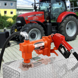 Fuel Transfer Pump Gasoline Pump 16GPM 12V with Hose & Nozzle for Diesel