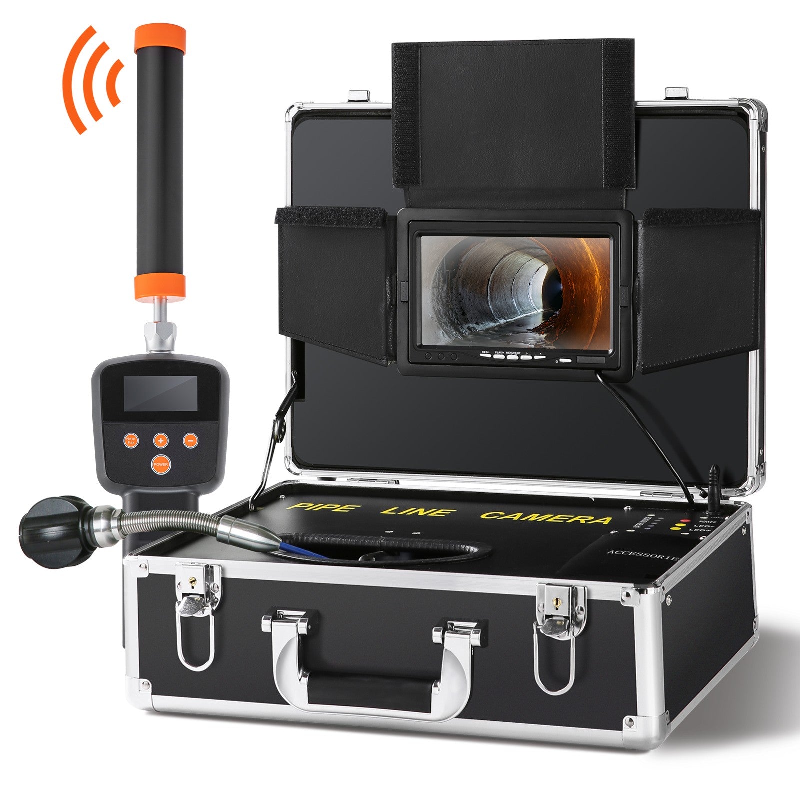 Uimoso 30m/100ft 7" Sewer Camera Pipe Inspection Camera 1000TVL 512Hz Locator