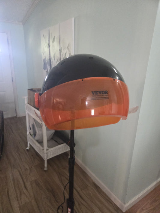 VEVOR Ionic Hooded Dryer 1875W Bonnet Hair Dryer 3 Temp Settings & Wind Speed