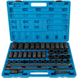 43 Pcs 1/2" Impact Socket Set,Drive Sockets 6-Point Metric 9-30 Mm,Standard/Deep