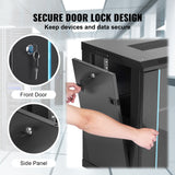 VEVOR 9U Wall Mount Network Server Rack Cabinet Enclosure 15.5'' Deep Door Lock
